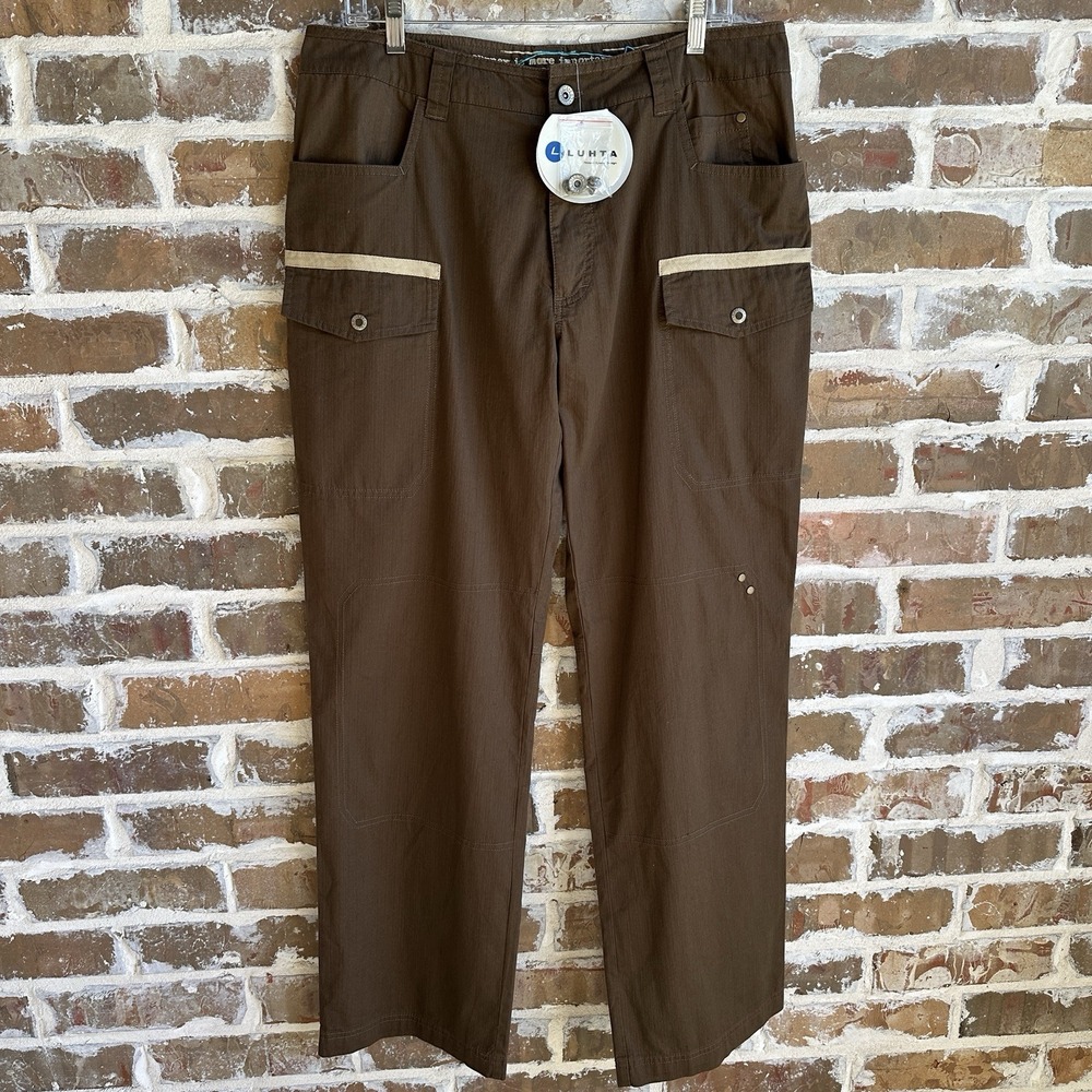 Luhta Scandinavian Expedition Hiking Sport Pants Women's 36x32 Inch US Brown NWT